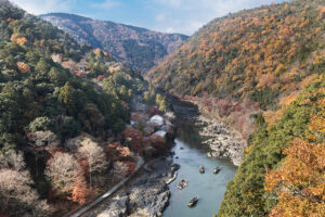 嵐山にある［亀山公園］展望台からの景色はまさに絶景