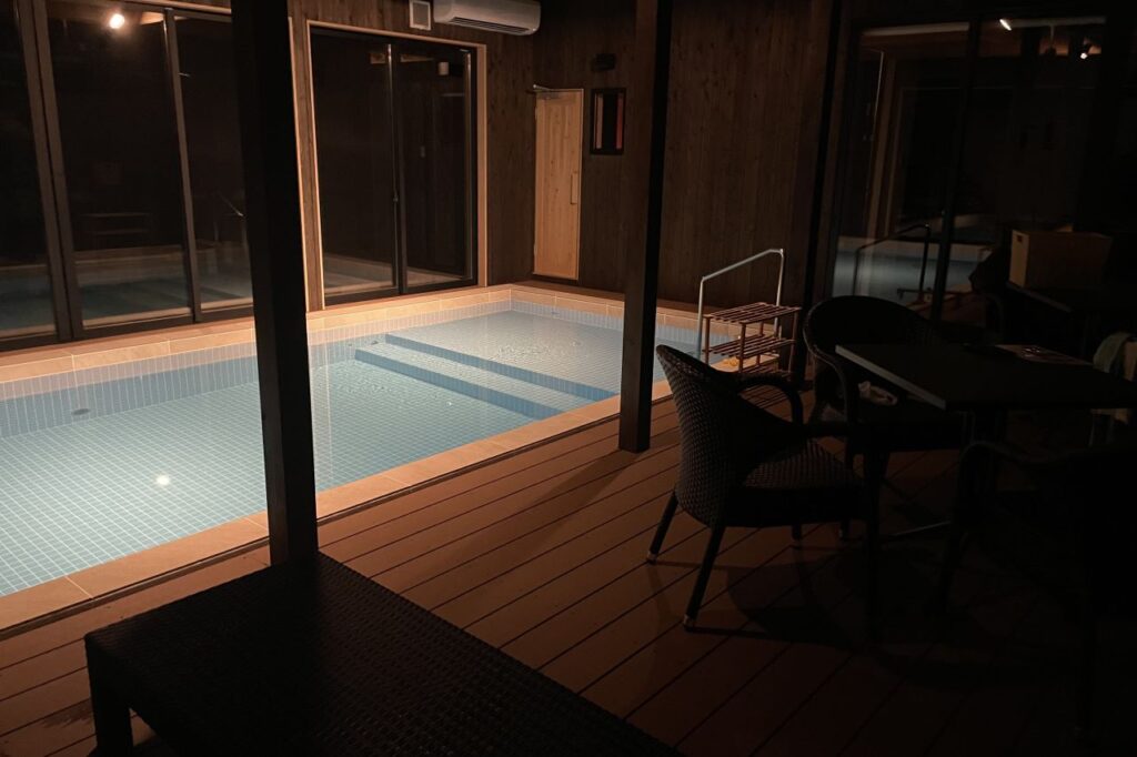 NEST Lake Biwa Indoor Pool Night