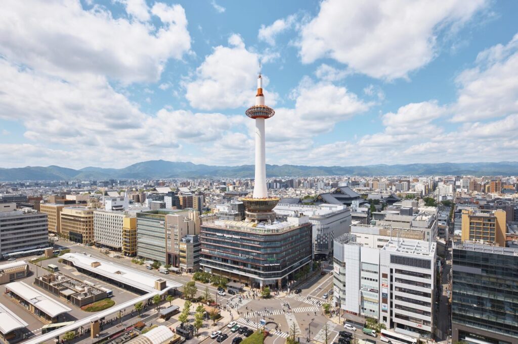 Exterior view of Kyoto Tower