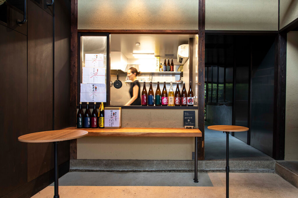 Interior view of Kyokusha liquor store