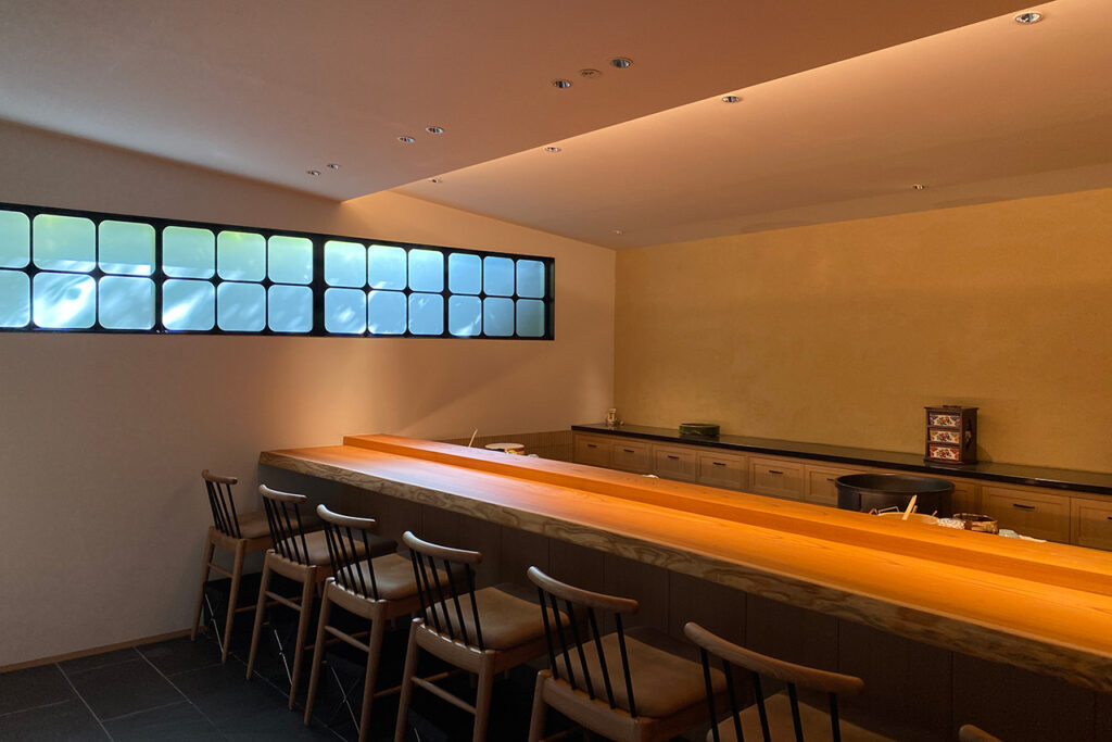 Interior view of Sushi Azabu Higashiyama