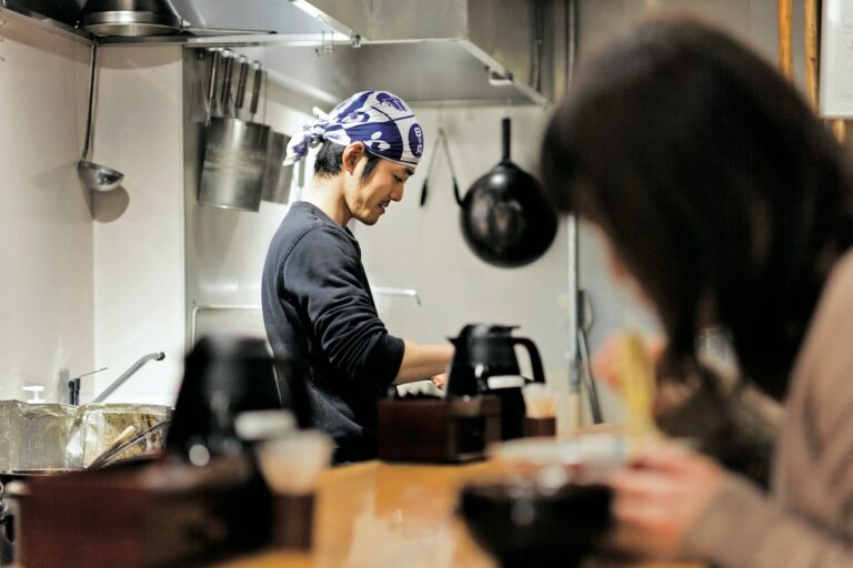 Interior view of Noodle House Sanada