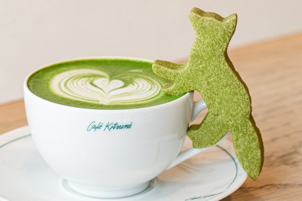 Cafe Kitsune Matcha Latte Kitsune Sable